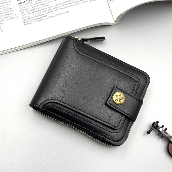 Premium Zip Wallet Black